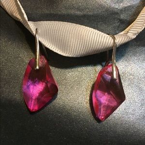 Pink dangling earrings